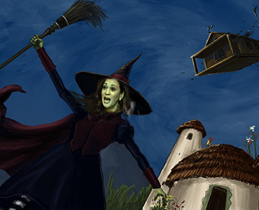 Kamala Harris as a witch